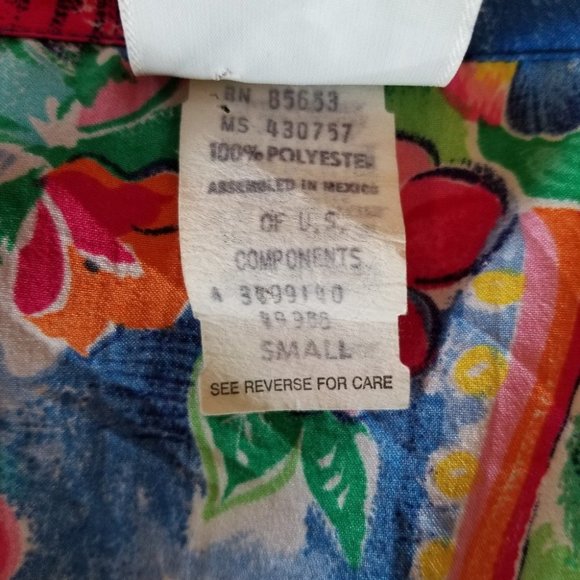 VINTAGE 80s Floral Windbreaker Track Jacket - Picture 8 of 8